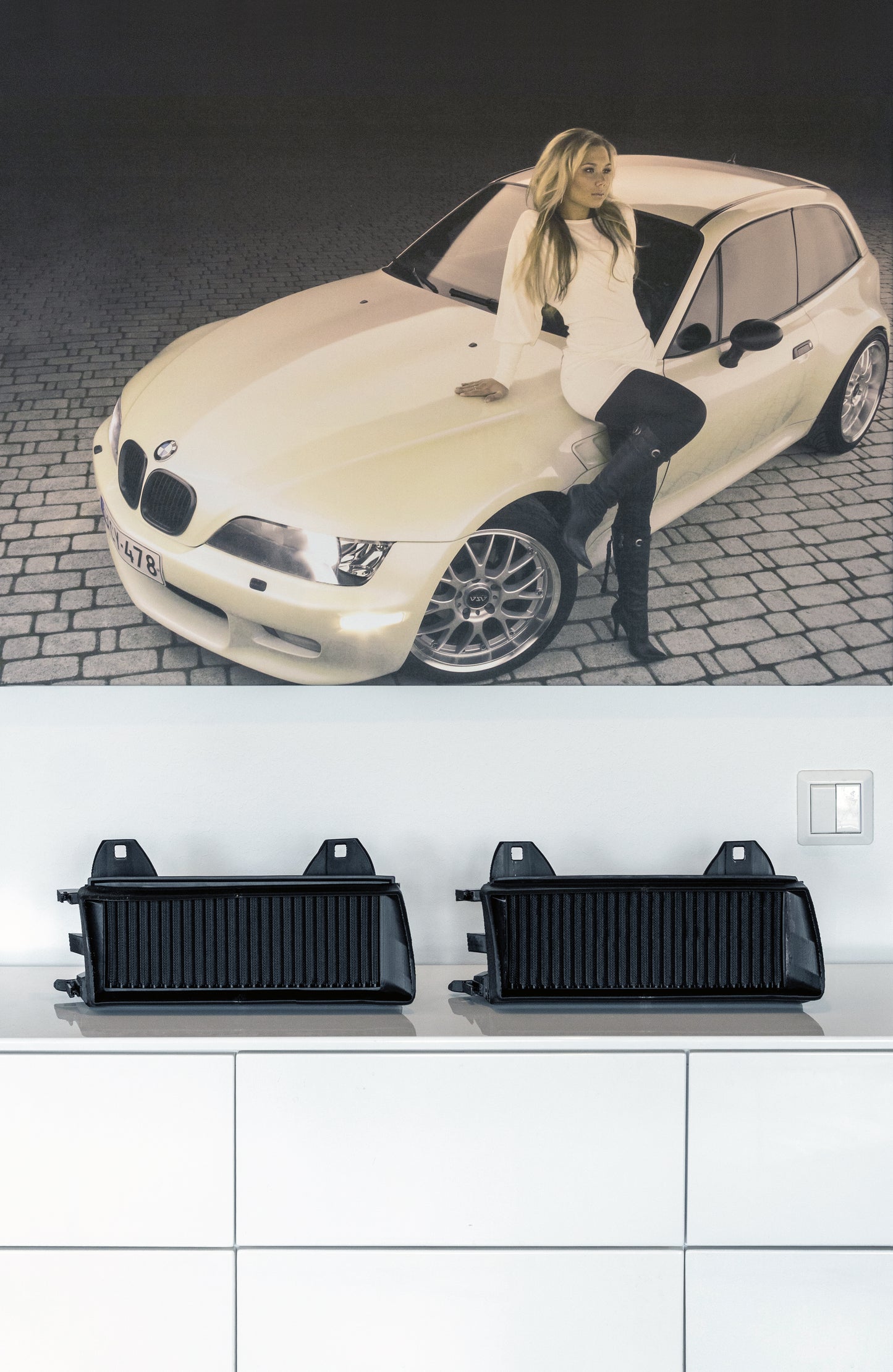 E36 Filtered Headlight Turbo Intake